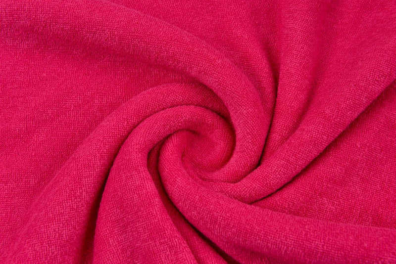 Knit Terry One Sided Toweling Fabric - 6537 - G.k Fashion Fabrics Fuchsia / Price per Half Yard