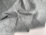 Laser cut Deep Grey Color Suede Fabric - G.k Fashion Fabrics