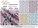 Leaves Viscose Spandex Jersey fabric - 5096 - G.k Fashion Fabrics