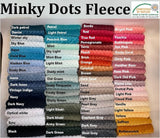 Minky Dimple Dots Fleece Fabric nippy fleece - G.k Fashion Fabrics