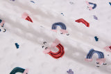 Minky Dots Fleece Rainbow Print Fabric - S1055 - G.k Fashion Fabrics minky