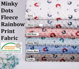 Minky Dots Fleece Rainbow Print Fabric - S1055 - G.k Fashion Fabrics minky