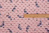 Minky Dots Fleece Seahorses Print Fabric - S1055 - G.k Fashion Fabrics minky