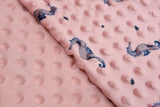 Minky Dots Fleece Seahorses Print Fabric - S1055 - G.k Fashion Fabrics minky