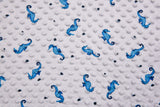 Minky Dots Fleece Seahorses Print Fabric - S1055 - G.k Fashion Fabrics minky