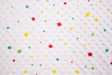 Minky Dots Fleece Star Print Fabric - S1055 - G.k Fashion Fabrics minky