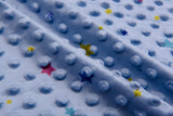Minky Dots Fleece Star Print Fabric - S1055 - G.k Fashion Fabrics minky