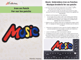 Music Iron Patch (1 piece per pack) - G.k Fashion Fabrics