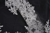 Nylon Mesh Bridal Wear Embroidery Fabric - GK- 6606/22 - G.k Fashion Fabrics