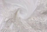 Nylon Mesh Bridal Wear Embroidery Fabric - GK- 6606/22 - G.k Fashion Fabrics