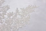 Nylon Mesh Bridal Wear Embroidery Fabric - GK- 6606/22 - G.k Fashion Fabrics