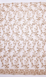 Nylon Mesh Bridal Wear fleur de Amour Embroidery Fabric- GK 6648/22 - BTK - 202207-2 - G.k Fashion Fabrics