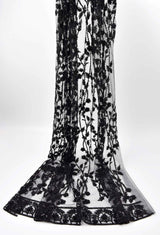 Nylon Mesh Bridal Wear fleur de Amour Embroidery Fabric- GK 6648/22 - BTK - 202207-2 - G.k Fashion Fabrics