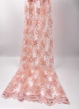 Nylon Mesh Bridal Wear Mesh Cord Lace Embroidery with Sequins Le petite Florista - GK 6584/22 - G.k Fashion Fabrics