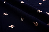 Organic Cotton Gauze With Copper Leaves - G.k Fashion Fabrics