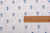 Organic Double Gauze Anchor Print Muslin Fabric - G.k Fashion Fabrics