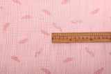 Organic Double Gauze Feather Print Muslin Fabric - G.k Fashion Fabrics