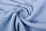 Organic Double Gauze Feather Print Muslin Fabric - G.k Fashion Fabrics