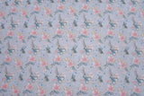 Organic Knit Cotton Spandex Jersey French Floral Digital Print Fabric - 5064 - G.k Fashion Fabrics Sky Blue - 1001 / Price per Half Yard jersey