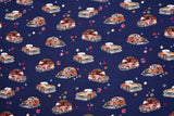 Organic Knit Cotton Spandex Jersey Hippy Cars Digital Print Fabric - 5044 - G.k Fashion Fabrics Dark Jeans - 1508 / Price per Half Yard jersey