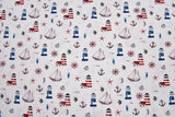 Organic Knit Cotton Spandex Jersey Lighthouse Digital Print Fabric - 5052 - G.k Fashion Fabrics jersey