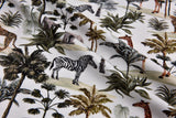 Organic Knit Cotton Spandex Jersey Safari Digital Print Fabric - 5046 - G.k Fashion Fabrics Ecru - 51 / Price per Half Yard jersey