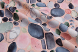 Organic Knit Cotton Spandex Jersey Stones Digital Print Fabric - 5041 - G.k Fashion Fabrics Old Pink - 1811 / Price per Half Yard jersey