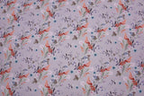 Organic Knit Cotton Spandex Jersey Wild Flowers Digital Print Fabric - 5037 - G.k Fashion Fabrics Soft Lilac - 1842 / Price per Half Yard jersey