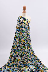 Original 100% Silk Floral Print Stretch Silk Fabric, 19 Momme Mulberry Silk Fabric.100% CRUELTY-FREE SILK Fashion Apparel - G.k Fashion Fabrics Silk