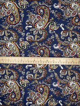 paisley Smiles - Washed 100% Cotton Poplin Reactive Print -8015 - G.k Fashion Fabrics cotton poplin