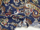 paisley Smiles - Washed 100% Cotton Poplin Reactive Print -8015 - G.k Fashion Fabrics cotton poplin