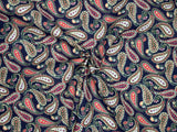 paisley Traditional - Washed 100% Cotton Poplin Reactive Print -8009 - G.k Fashion Fabrics cotton poplin