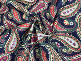 paisley Traditional - Washed 100% Cotton Poplin Reactive Print -8009 - G.k Fashion Fabrics cotton poplin