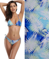 Palm Leaves Print Nylon Swimwear Fabric - WLL240A - G.k Fashion Fabrics swimwear
