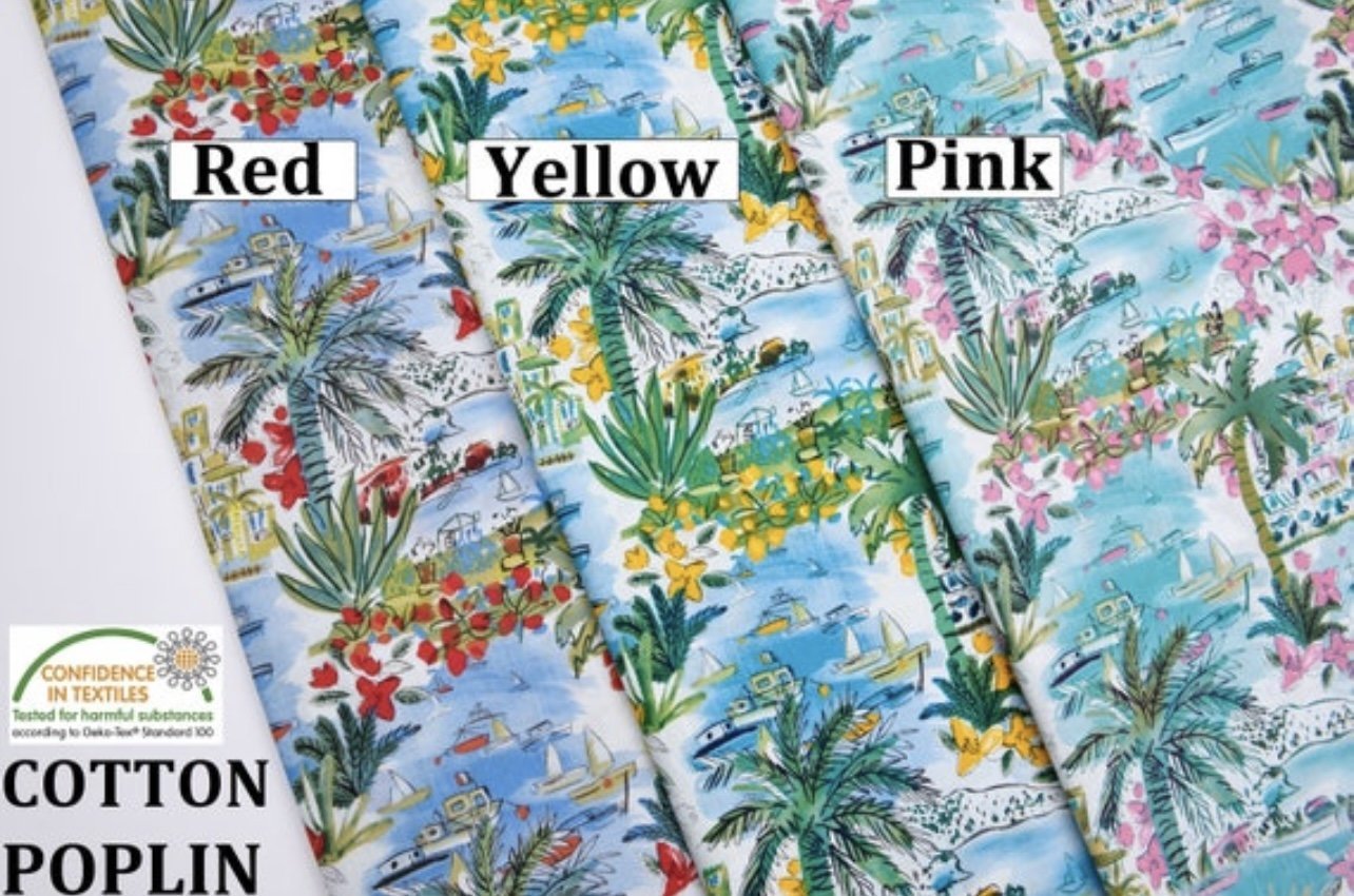 Cotton fabric, yellow floral fabric, Flower print, 100% cotton poplin  print, craft and clothing, quilting fabric half meter/ half yard