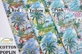 Paradise Print - Washed 100% Cotton Poplin - 8106 - G.k Fashion Fabrics cotton poplin