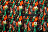 Peacock Feather Print Nylon Swimwear Fabric - 573B - G.k Fashion Fabrics swimwear