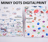Polar Minky Minkee Dimple Dots Digital Print Fleece Fabric - G.k Fashion Fabrics