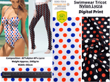Polka Dots Print Nylon Swimwear Fabric - G.k Fashion Fabrics swimwear