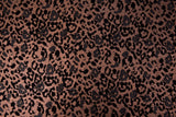 Premium Designer Made Suede PU Faux Fur thick fabric - G.k Fashion Fabrics Copper Color - Leo Pattern / 10cm x 10cm Swatch