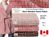 Premium Designer Made Wool Blended Tweed Fabric - G.k Fashion Fabrics