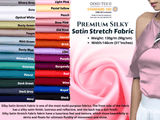 Premium Silky Satin Stretch Fabric - G.k Fashion Fabrics