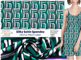 Premium Stretch Silky Satin Digital Maze - #5/1 Print Fabric - G.k Fashion Fabrics