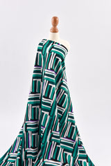 Premium Stretch Silky Satin Digital Maze - #5/1 Print Fabric - G.k Fashion Fabrics