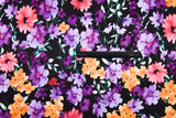 Premium Stretch Silky Satin Digital Print Fabric- Evening Garden -#1/1 - G.k Fashion Fabrics