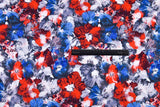 Premium Stretch Silky Satin Digital Print Fabric- Floral Graffiti-14/1 - G.k Fashion Fabrics