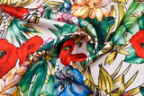 Premium Stretch Silky Satin Digital Print Fabric- Floral Twist -#12/1 - G.k Fashion Fabrics