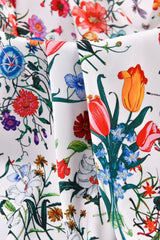 Premium Stretch Silky Satin Digital Print Fabric- Fresh Bloom-#16/1 - G.k Fashion Fabrics