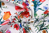 Premium Stretch Silky Satin Digital Print Fabric- Fresh Bloom-#16/1 - G.k Fashion Fabrics