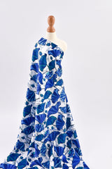 Premium Stretch Silky Satin Digital Print Fabric- Gingko-#15/1 - G.k Fashion Fabrics